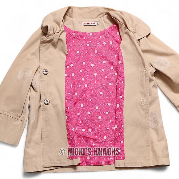 Johnny Was Embroidered Blazer Tan 3/4 Sleeve Boho Jacket Neutral Chic Size S - Picture 11 of 13